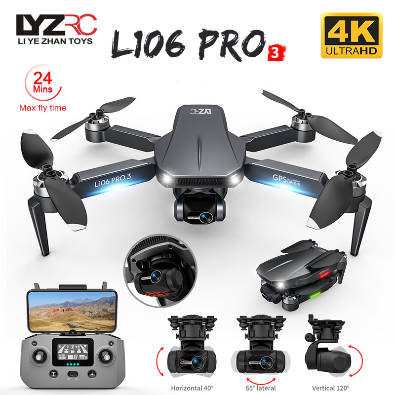 Drone Camera 4K - FPV 접이식 GPS RC 쿼드콥터, L106